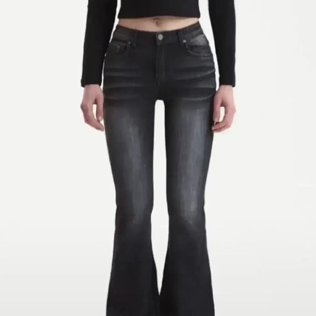 시너진 캣워싱 부츠컷 블랙 s