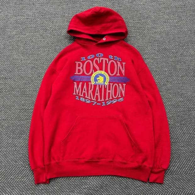 저지스 100주년 보스턴 마라톤 프린팅 후드티v0436