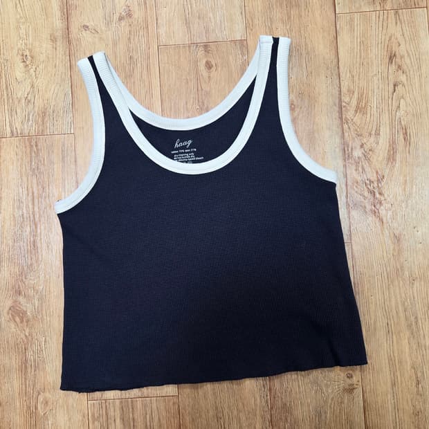 헤이그(haag) 네이비 와플티셔츠 55-66 새상품