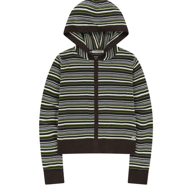 코이세이오 소프트 니트 집업 스트라이프