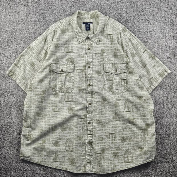 베이직 에디션 패턴 반팔 셔츠 ( 3XL ) / 12453