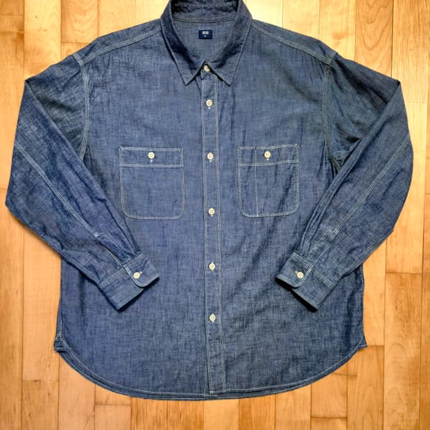 유니클로 샴브레이 셔츠 XL