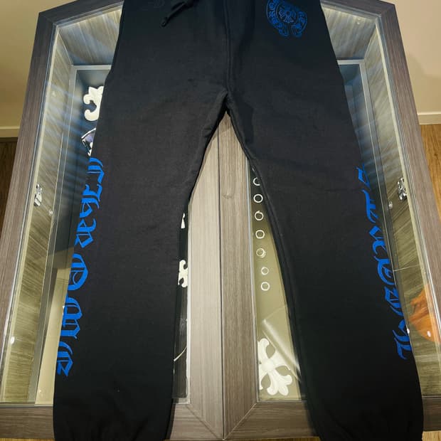 크롬하츠 홀슈스 스웻팬츠 M 블랙/블루