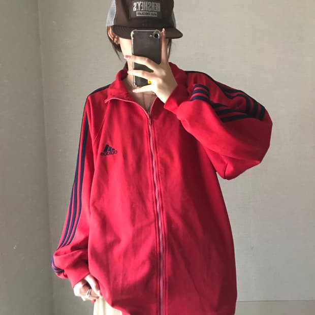아디다스 90s 레드 네이비 져지
