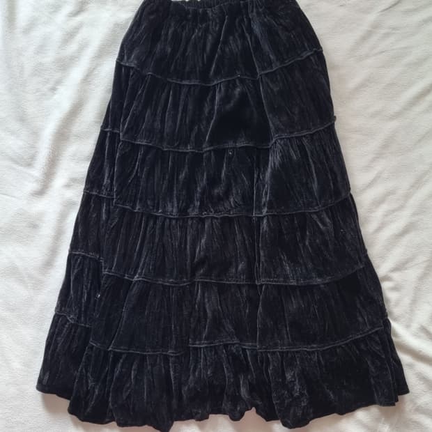 빈티지 공겜여주 오리엔탈 블랙 스커트