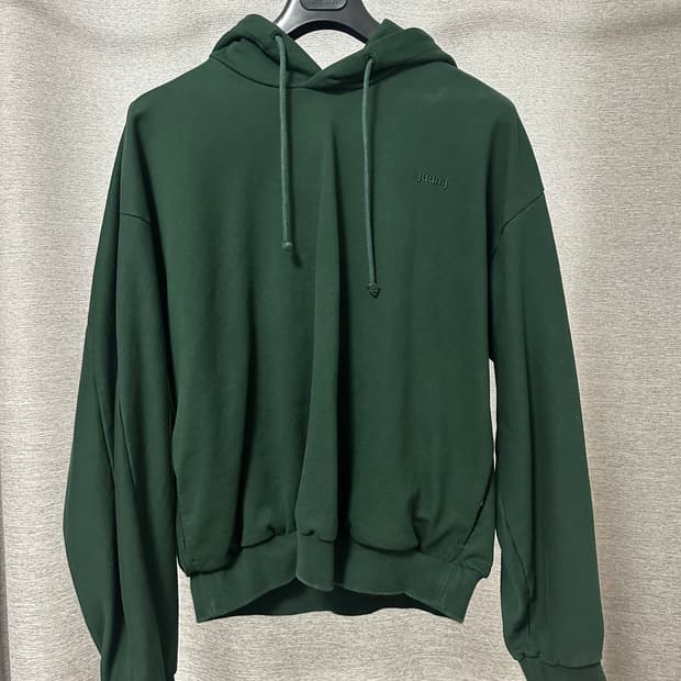 준지 스몰로고 후드티 딥그린 (S)