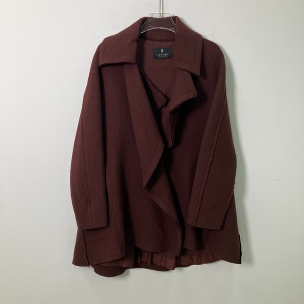 랑방 컬렉션 마룬 울 코트 