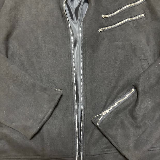 블랙 스웨이드 남성 자켓