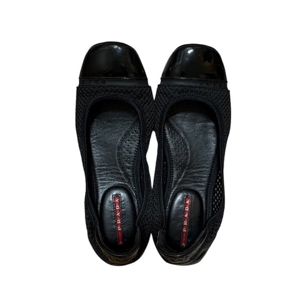 PRADA SPORT FLAT SHOES BLACK