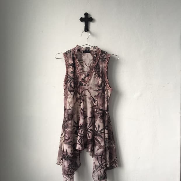 tropical pattern sleeveless