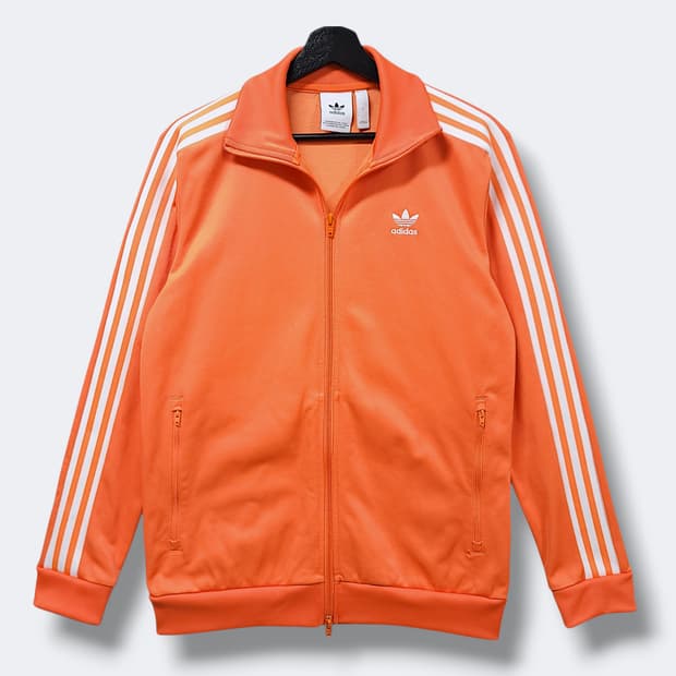 [L] 아디다스 오렌지&화이트라인 베켄바우어 트랙탑져지