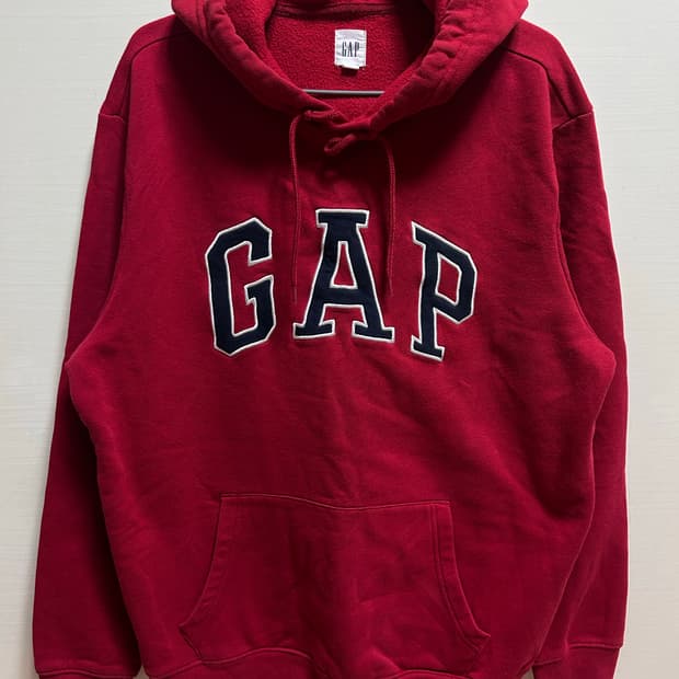 GAP 갭 빨간색 기모 후드티 L