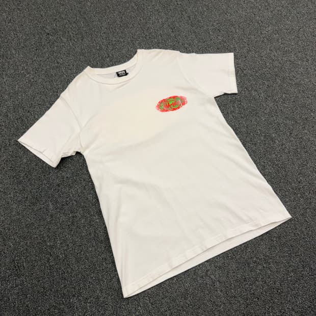 S) 스투시 빈티지 애트머스피어 프린팅 반팔 티셔츠