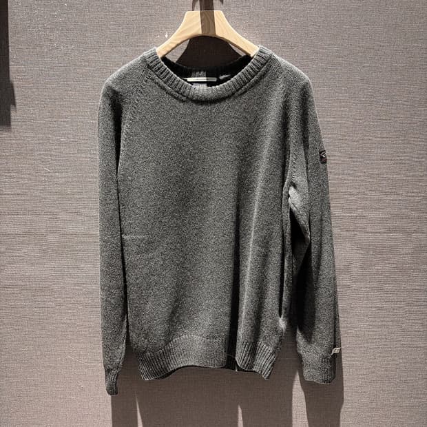 (정품/새상품) 폴앤샤크 남성 차콜 슬리브 와펜 캐시미어 니트