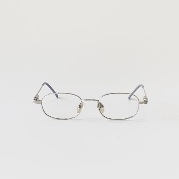 [픽키-597] 실버 메탈 사각 안경테 소형 빈티지 데드스탁 