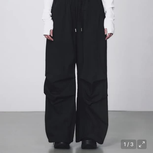 (새상품)트리밍버드 나일론 파라슈트 팬츠 블랙