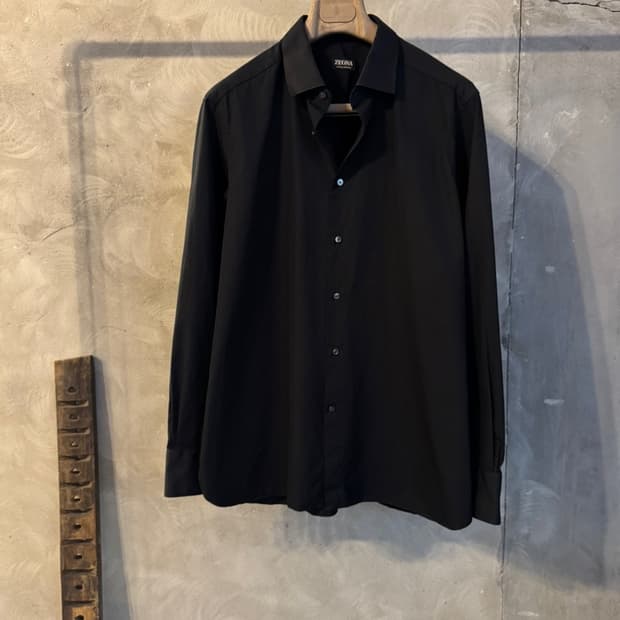 ZEGNA 에르메네질도 제냐 블랙 드레스 셔츠 105
