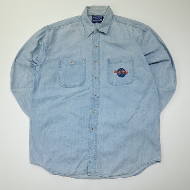 CL599 L 하드락카페 90s 머틀 비치 All Is One 데님셔츠