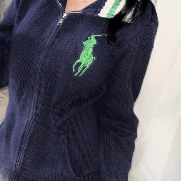 🐰폴로 랄프로렌 빅포니 레어 대장 니트 집업 저렴🍀