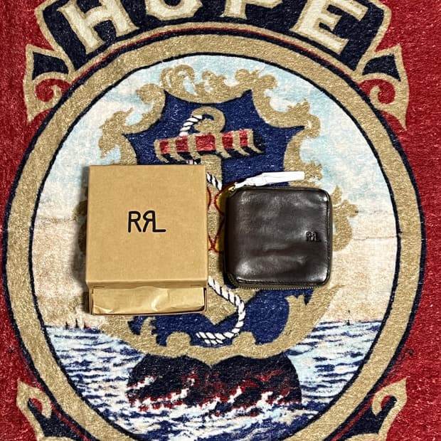 RRL 레더 지퍼 월렛 더블알엘
