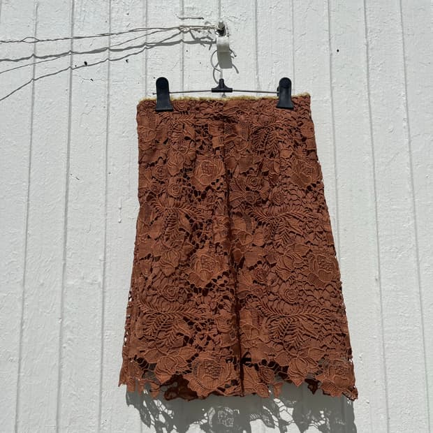 Brown Flower Skirt 브라운 플라워 스커트