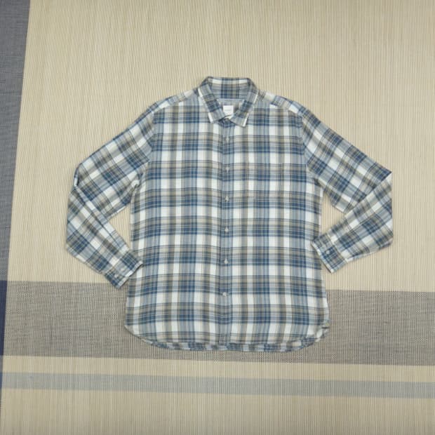 (105) 코오롱 시리즈 마드라스 체크 린넨 긴팔 셔츠