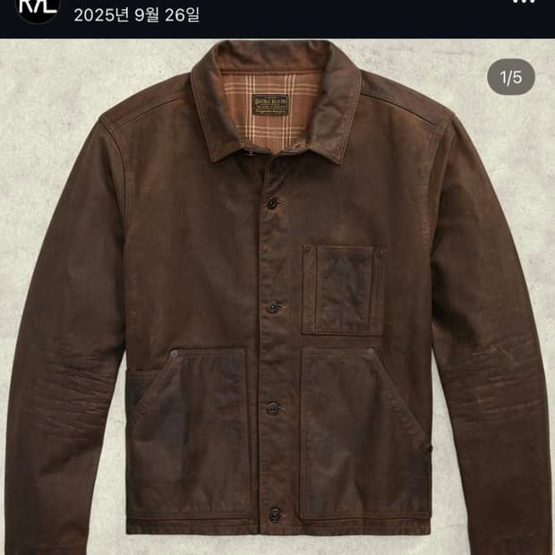 (ㅇㅊ230)RRL 오일 레더 M 새상품