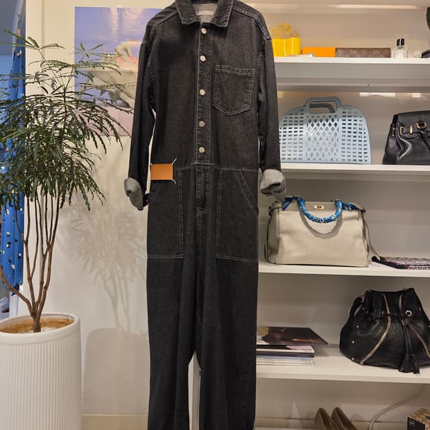 흑청 오버롤 점프수트