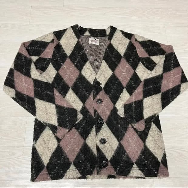 글래드핸드 갱스터빌 아가일 체크 가디건 M사이즈