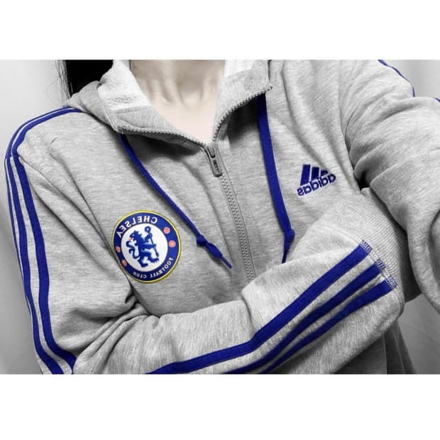 🐰아디다스 첼시 그레이 코튼 면 후드집업 데일리 꾸안꾸🩵