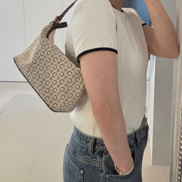 CELINE 셀린느 정품 C마카담 빈티지 캔버스 패브릭 숄더백 토트백