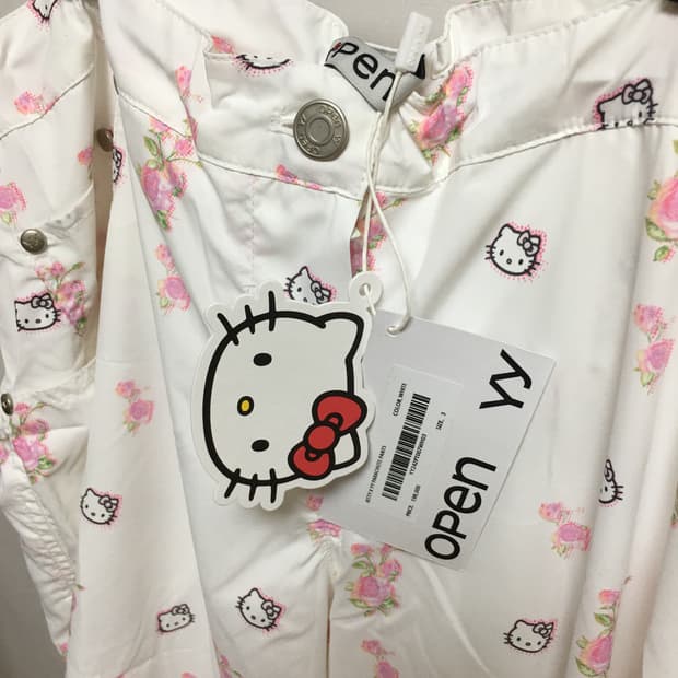 open yy x hello kitty parachute pants