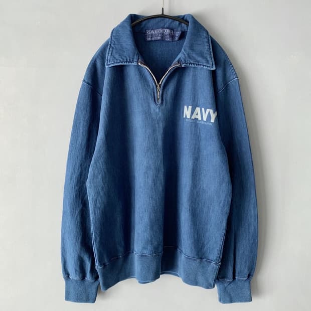 나이젤카본 인디고 풀오버 하프집업 스웻셔츠