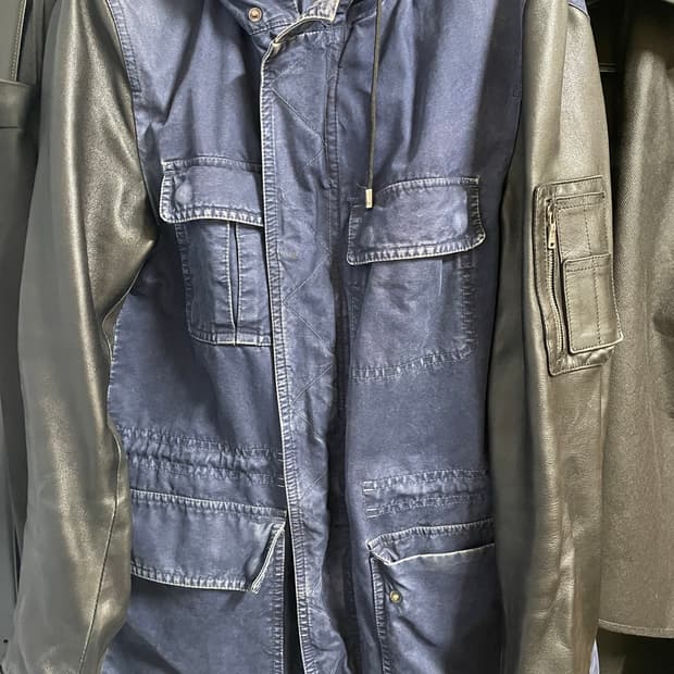 아카이브 닐바렛 야상 가죽 자켓