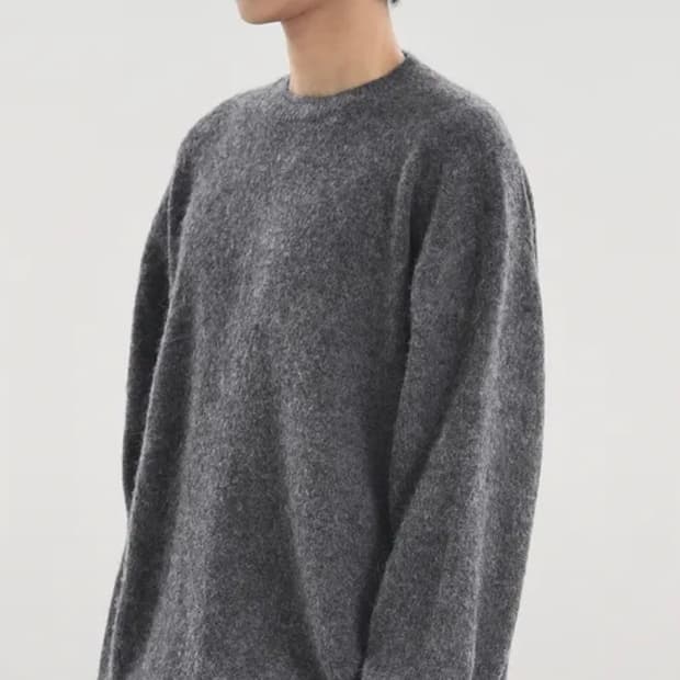 [3] 브라운야드 알파카 스웨터 차콜 새상품
