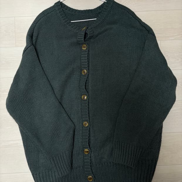 -ˋˏ 일본 빈티지 니트가디건 청록ˎˊ-