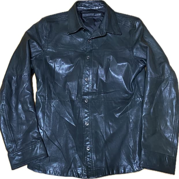 A.A.R lambskin leather shirt