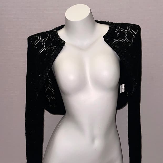 빈티지 스팽글 크로쉐 볼레로