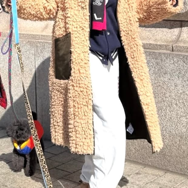 R13 뽀글이 퍼 코트 (L)