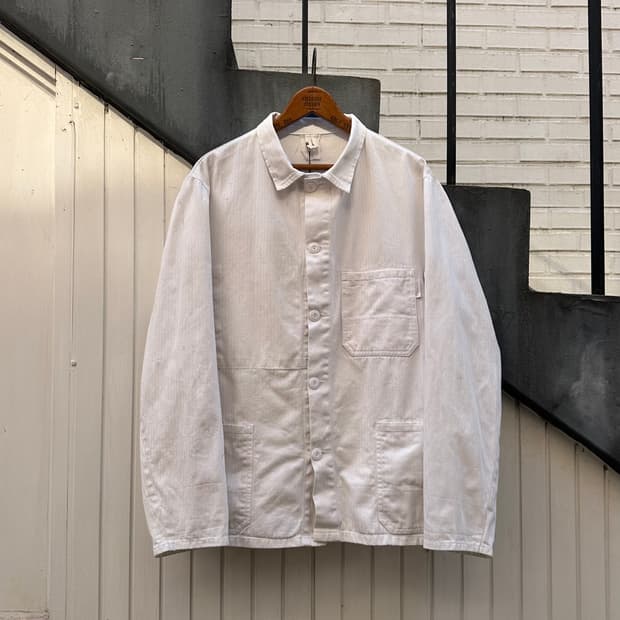 프렌치워크웨어 HBT 화이트 프렌치 워크자켓