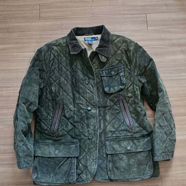 폴로 랄프로렌 오일 왁스 퀼팅 가죽 모호크 XL 사이즈 