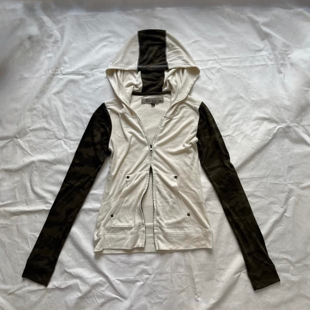 Cookjeans 스터드 2way 카모 아카이브 후드집업 락시크 y2k