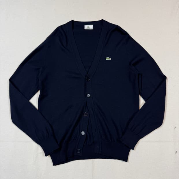 M) 라코스테 울 가디건 네이비