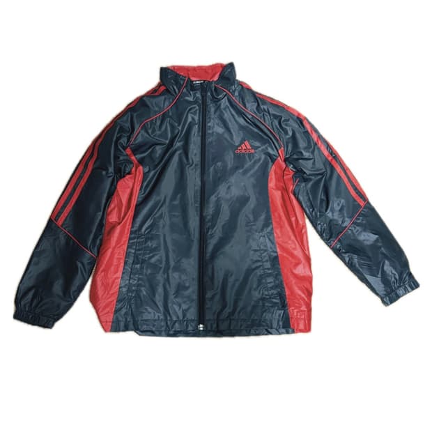 Adidas 블랙 레드 바람막이