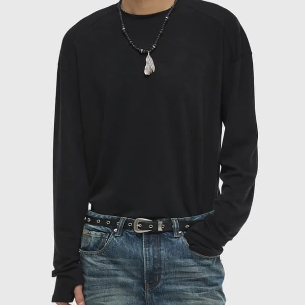 디앤에스알 아머 핑거홀 롱슬리브 블랙 M