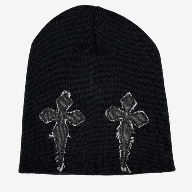 스케이터락 Gothic Cross Beanie ((black*denim)