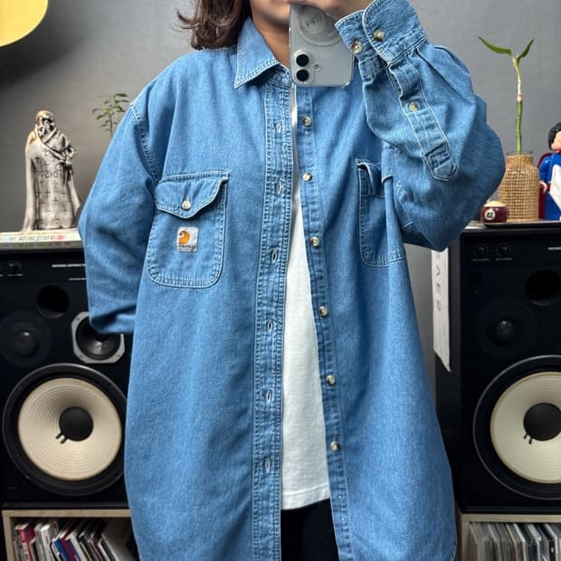 칼하트 데님셔츠