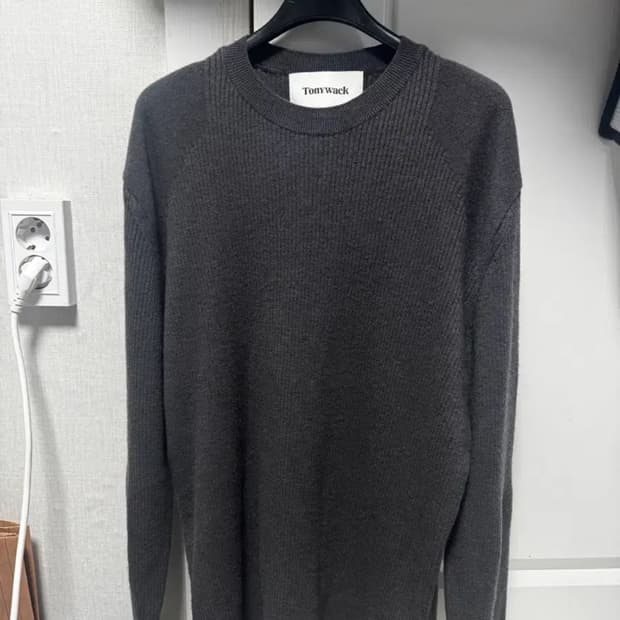 무료배송) 토니웩 메리노울 코만도 니트 그레이 L size