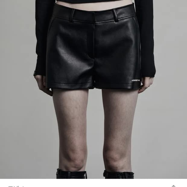 므넴 레더 쇼츠 반바지 블랙 1