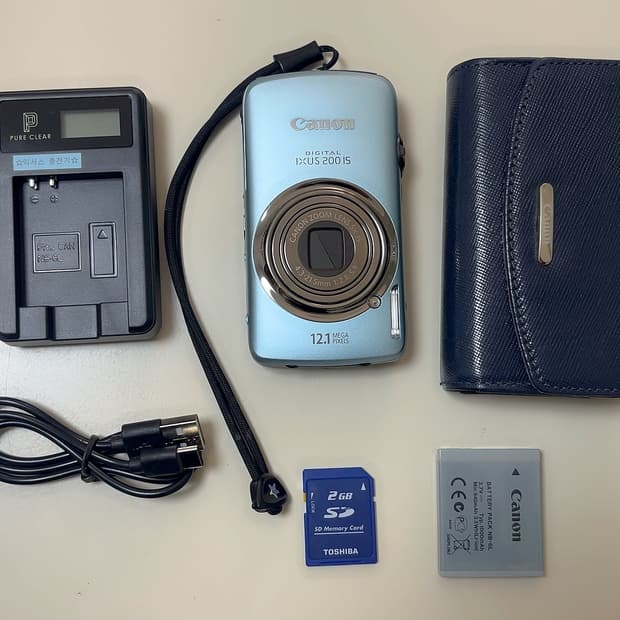 캐논 익서스200is 하늘색 
